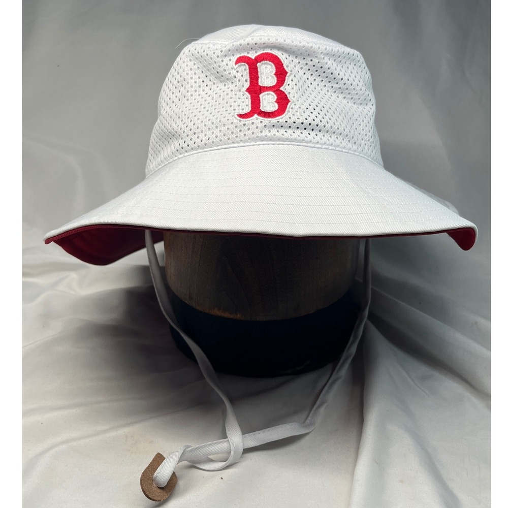 47 Brand Boston Red Sox Bucket Hat White Mesh Fenway Park Collection MLB OSFA